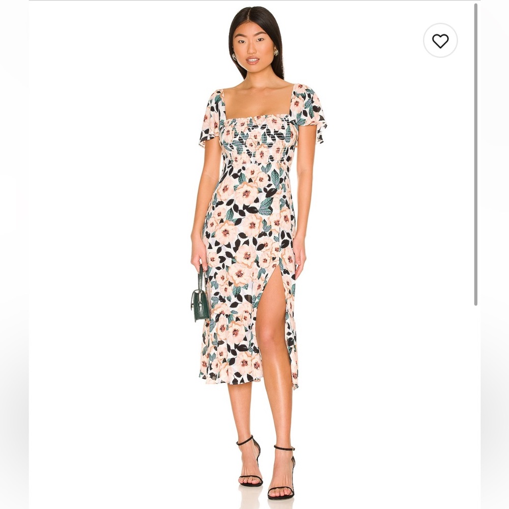 BRAND NEW WITH TAGS 🌱- REVOLVE - Designer - Floral midi dress with slit